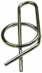 Value Collection - 5/16" Shaft Diam, 1.044" Long, 0.047" Wire Diam, Locking Cotter Pin - 0.32 to 0.33" Ring Diam, RC 60-70 Spring Steel, Zinc-Plated Finish - Exact Tooling