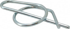 Value Collection - 3/4" Shaft Diam, 2.081" Long, 0.08" Wire Diam, Locking Cotter Pin - 0.76 to 0.77" Ring Diam, RC 60-70 Spring Steel, Zinc-Plated Finish - Exact Tooling