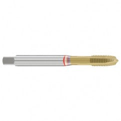 M12x1.5 6H 4-Flute Cobalt Red Ring Spiral Point Plug Tap-TiN - Exact Tooling