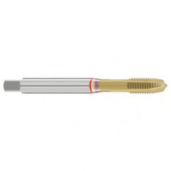 M12x1.5 6H 4-Flute Cobalt Red Ring Spiral Point Plug Tap-TiN - Exact Tooling