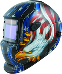 #41265 - Solar Powered Welding Helmet - Eagle/Flag - Replacement Lens: 4.5x3.5" Part # 41264 - Exact Tooling