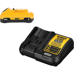 DeWALT - 20 Volt, 1 Battery Lithium-Ion Power Tool Charger - 30 min to 1 hr to Charge, 20 Volt MAX Batteries Power Source, Battery Included - Exact Tooling