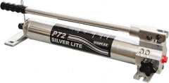 TK Simplex - 2 Stage, 3.19" Piston Diam, 3/8 NPTF, 0.91 & 0.19 Cu In Per Stroke, Manual Hydraulic Pump - 70 Cu In Reservoir, 200 psi First Stage, 10,000 psi Second Stage - Exact Tooling