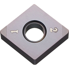 CNGA120412-S01225-ME CBN Turning Insert Megacoat Finish, Neutral, 1/2″ Inscribed Circle, 0.0472″ Corner Radius, 0.1874″ Thick, 80° Diamond, Series KBN