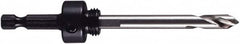 M.K. MORSE - 9/16 to 1-3/16" Tool Diam Compatibility, Hex Shank, High Speed Steel Integral Pilot Drill, Hole Cutting Tool Arbor - 1/4" Min Chuck, Hex Shank Cross Section, Threaded Shank Attachment, For 9/16 to 1-3/16" Hole Saws - Exact Tooling