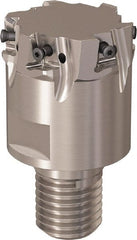 Seco - 40mm Cut Diam, 8mm Max Depth of Cut, 40mm OAL, Indexable Square Shoulder Slot Milling End Mill - M20 Modular Connection, 90° Lead Angle, Through Coolant, Series R217.94 - Exact Tooling