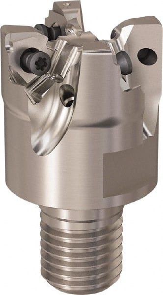 Seco - 40mm Cut Diam, 7mm Max Depth of Cut, 40mm OAL, Indexable Square Shoulder Slot Milling End Mill - M20 Modular Connection, 90° Lead Angle, Through Coolant, Series R217.96 - Exact Tooling