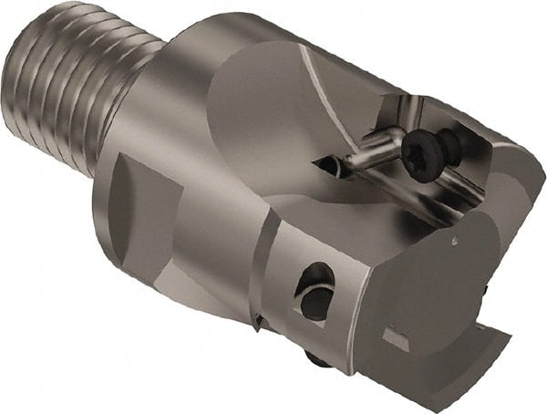 Seco - 40mm Cut Diam, 17mm Max Depth of Cut, 45mm OAL, Indexable Square Shoulder Slot Milling End Mill - M20 Modular Connection, 90° Lead Angle, Through Coolant, Series R217.69 - Exact Tooling