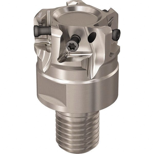 Seco - 40mm Cut Diam, 12mm Max Depth of Cut, 40mm OAL, Indexable Square Shoulder Slot Milling End Mill - M20 Modular Connection, 90° Lead Angle, Through Coolant, Series R217.94 - Exact Tooling