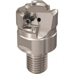 Seco - 40mm Cut Diam, 12mm Max Depth of Cut, 40mm OAL, Indexable Square Shoulder Slot Milling End Mill - M20 Modular Connection, 90° Lead Angle, Through Coolant, Series R217.94 - Exact Tooling