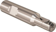 Seco - 63mm Cut Diam, 120mm Max Depth of Cut, 165mm OAL, Indexable Square Shoulder Helical End Mill - CAT 50 Taper Shank, 90° Lead Angle, Through Coolant, Series R215.59 - Exact Tooling
