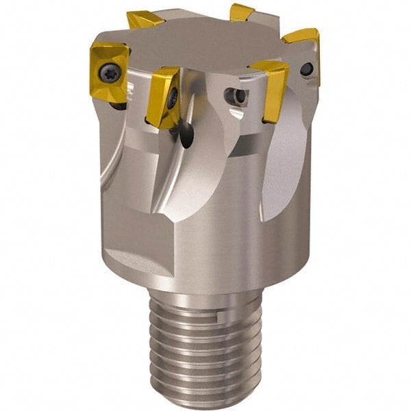 Seco - 40mm Cut Diam, 9mm Max Depth of Cut, 40mm OAL, Indexable Square Shoulder Slot Milling End Mill - M20 Modular Connection, 90° Lead Angle, Through Coolant, Series R217.69 - Exact Tooling