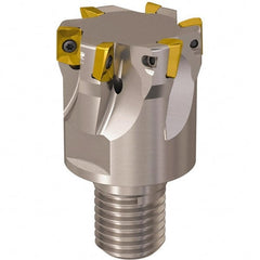 Seco - 40mm Cut Diam, 9mm Max Depth of Cut, 40mm OAL, Indexable Square Shoulder Slot Milling End Mill - M20 Modular Connection, 90° Lead Angle, Through Coolant, Series R217.69 - Exact Tooling