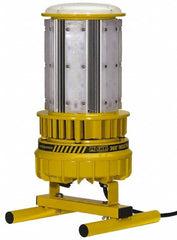 Probuilt Lighting - 120 Volt, 120 Watt, Electric, LED Portable Floor Work Light - 1,524mm Cord, 1 Head, 15,000 Lumens, Steel, 16" Long x 8" Wide x 9" High - Exact Tooling