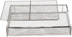 Marlin Steel Wire Products - 11" Deep, Rectangular Stainless Steel Mesh Basket - 16" Wide x 3" High - Exact Tooling