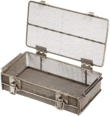 Marlin Steel Wire Products - 5-5/8" Deep, Rectangular Stainless Steel Mesh Basket - 11" Wide x 3-1/8" High - Exact Tooling