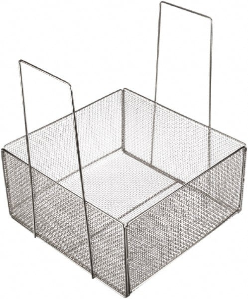 Marlin Steel Wire Products - 18" Deep, Rectangular Stainless Steel Mesh Basket - 18" Wide x 9" High - Exact Tooling