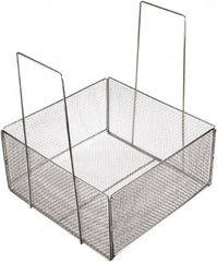 Marlin Steel Wire Products - 18" Deep, Rectangular Stainless Steel Mesh Basket - 18" Wide x 9" High - Exact Tooling