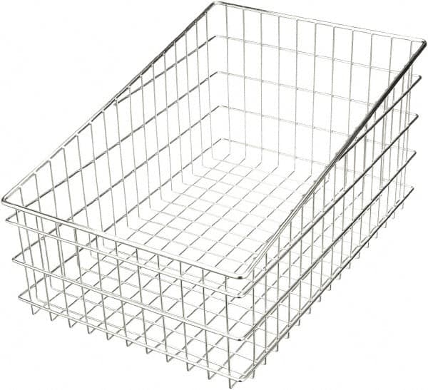 Marlin Steel Wire Products - 16" Deep, Rectangular Steel Wire Basket - 24" Wide x 12" High - Exact Tooling