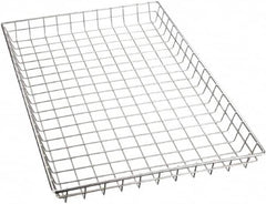 Marlin Steel Wire Products - 16" Deep, Rectangular Steel Wire Basket - 26" Wide x 2" High - Exact Tooling