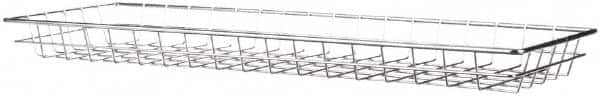 Marlin Steel Wire Products - 9" Deep, Rectangular Steel Wire Basket - 25.078" Wide x 2" High - Exact Tooling