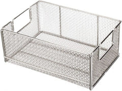 Marlin Steel Wire Products - 10" Deep, Rectangular Stainless Steel Wire Basket - 14" Wide x 6" High - Exact Tooling