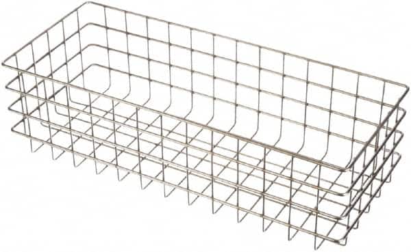 Marlin Steel Wire Products - 20-1/4" Deep, Rectangular Stainless Steel Wire Basket - 8" Wide x 6" High - Exact Tooling