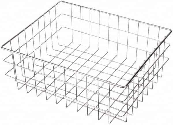 Marlin Steel Wire Products - 13" Deep, Rectangular Steel Wire Basket - 16" Wide x 6" High - Exact Tooling