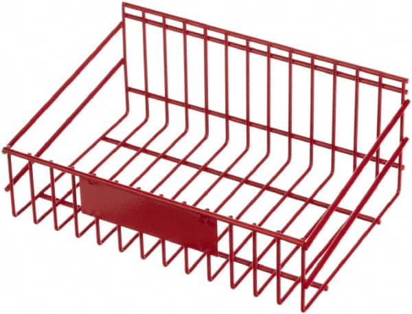 Marlin Steel Wire Products - Red Wall Storage System - 10-3/4" Wide x 4-15/32" High x 7-3/4" Deep - Exact Tooling