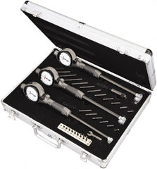 Starrett - 0.7" to 6" Dial Bore Gage Set - 0.0005" Graduation, 6" Gage, Hardened Tool Steel - Exact Tooling