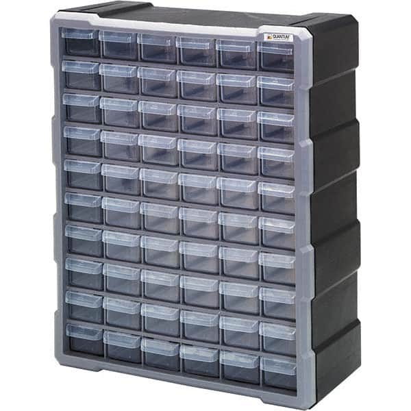 Quantum Storage - 60 Drawer, Small Parts Drawer Cabinet System - 18-3/4" Deep x 6-1/4" Wide x 15" High - Exact Tooling