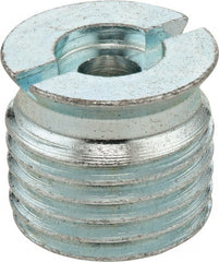 Umeta - Straight Head Angle, 1/4 NPTF Steel Flush-Style Grease Fitting - 9/16" Overall Height, Zinc Plated Finish - Exact Tooling