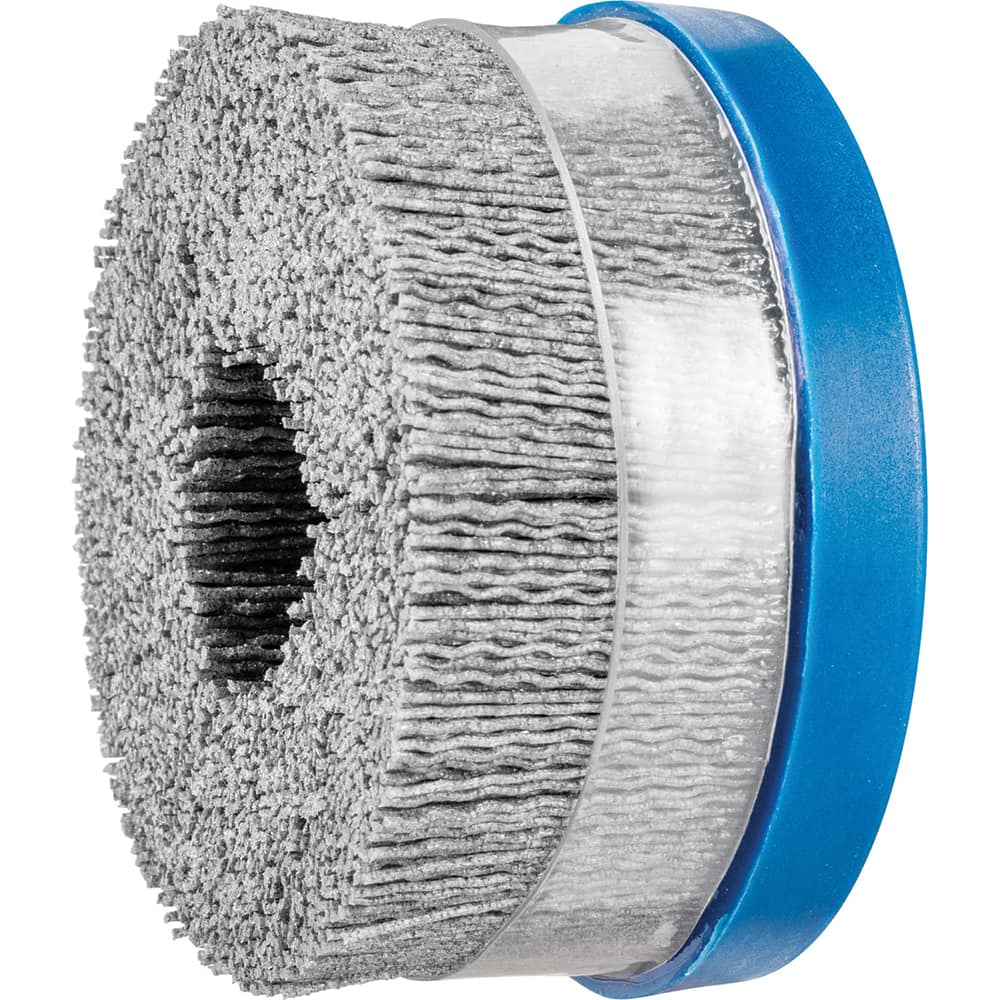 PFERD - Disc Brushes; Outside Diameter (Inch): 4 ; Grit: 80 ; Abrasive Material: Silicon Carbide ; Brush Type: Crimped ; Connector Type: Arbor ; Arbor Hole Size (Inch): 7/8 - Exact Tooling