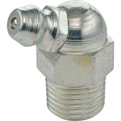 Umeta - 67° Head Angle, 1/8 PTF Stainless Steel Standard Grease Fitting - 7/16" Hex, 0.9531" Overall Height - Exact Tooling