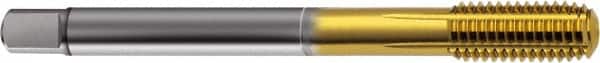 Guhring - M6x1.00 Metric 6HX D8/D9 Thread Limit Semi-Bottoming Thread Forming Tap - Cobalt, TiN Finish, 80mm OAL, Right Hand Thread, Series 923 - Exact Tooling