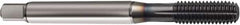 Guhring - M10x1.00 Metric Fine 6HX D7/D8 Thread Limit Semi-Bottoming Thread Forming Tap - Powdered Metal High Speed Steel, TiCN Finish, 90mm OAL, Right Hand Thread, Series 1272 - Exact Tooling