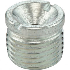Umeta - Straight Head Angle, 1/8 NPTF Steel Flush-Style Grease Fitting - 0.5313" Overall Height, Zinc Plated Finish - Exact Tooling