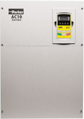 Parker - Three Phase, 460 Volt, 125 hp, Variable Frequency Drive - 16.14" Wide x 11.81" Deep x 24" High, IP20 - Exact Tooling