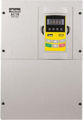 Parker - Three Phase, 460 Volt, 40 hp, Variable Frequency Drive - 10.43" Wide x 9-1/4" Deep x 17" High, IP20 - Exact Tooling