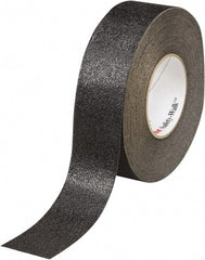 Ability One - Black Solid Color Anti-Slip Vinyl Tape - 1" Wide x 60' Long x 0.036" Thick, General Traffic - Exact Tooling