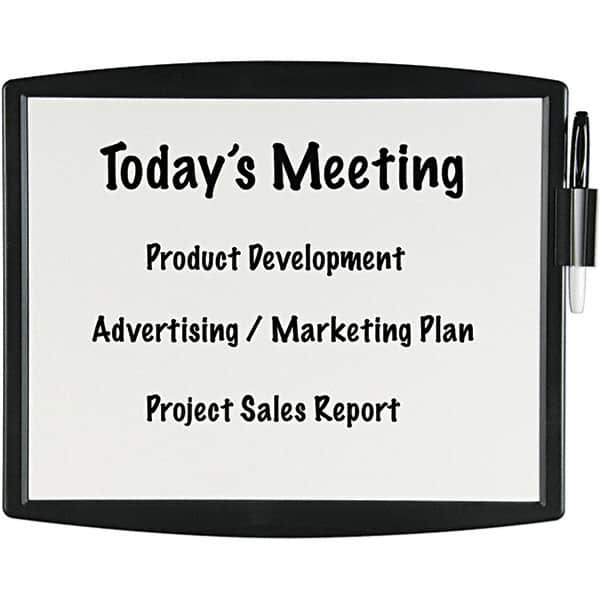 FELLOWES - 13-1/4" High x 15.38" Wide Dry Erase - Plastic, Includes Marker with Eraser Tip, Marker Holder & Mounting Pins - Exact Tooling