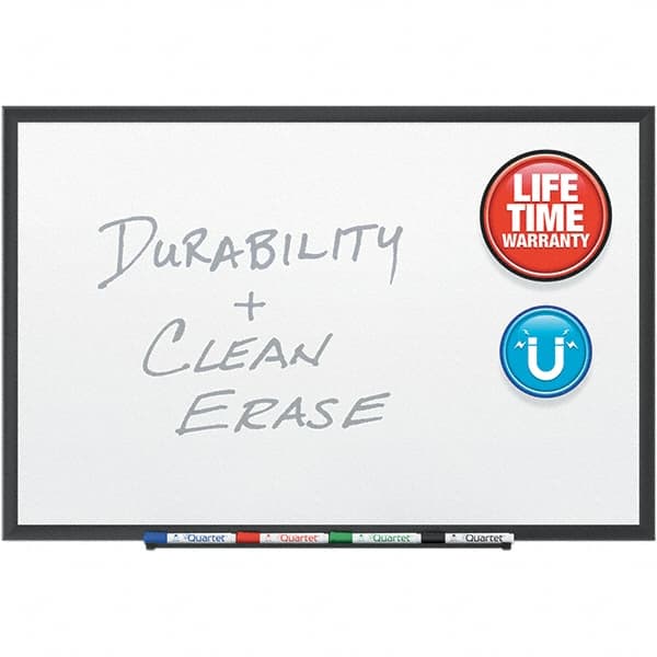 Quartet - 36" High x 60" Wide Magnetic Dry Erase Board - Porcelain, Includes (4) Dry-Erase Markers & Mounting Hardware - Exact Tooling