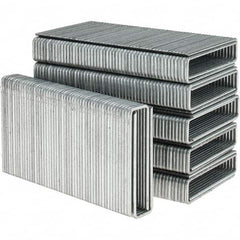 Freeman - 2" Long x 1/2" Wide, 15.5 Gauge Crowned Construction Staple - Steel, Galvanized Finish, Chisel Point - Exact Tooling
