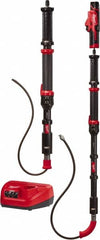 Milwaukee Tool - 12V Lithium-Ion Battery Battery Drain Cleaning Machine - For 1-1/4" to 4" Pipe, 6' Cable - Exact Tooling