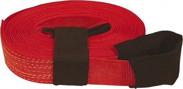 Snap-Loc - 30' Long x 1" Wide, 10,000 Lb Basket Capacity, Polyester & Steel Web Sling - Red, with Web Sling for Lifting - Exact Tooling