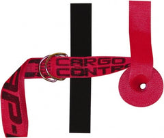 Snap-Loc - 15' Long x 2" Wide, 3,000 Lb Basket Capacity, Polyester & Steel Web Sling - Red, with Cambuckle Tie Down - Exact Tooling