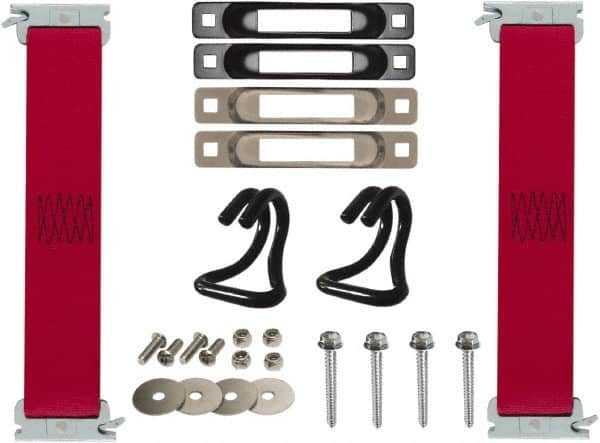 Snap-Loc - 1' Long x 2" Diam, Red Tie Down Strap Kit - Exact Tooling