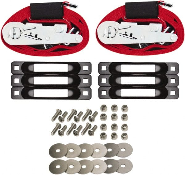 Snap-Loc - 16' Long x 2" Diam, Red Tie Down Strap Kit - Exact Tooling