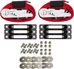 Snap-Loc - 16' Long x 2" Diam, Red Tie Down Strap Kit - Exact Tooling