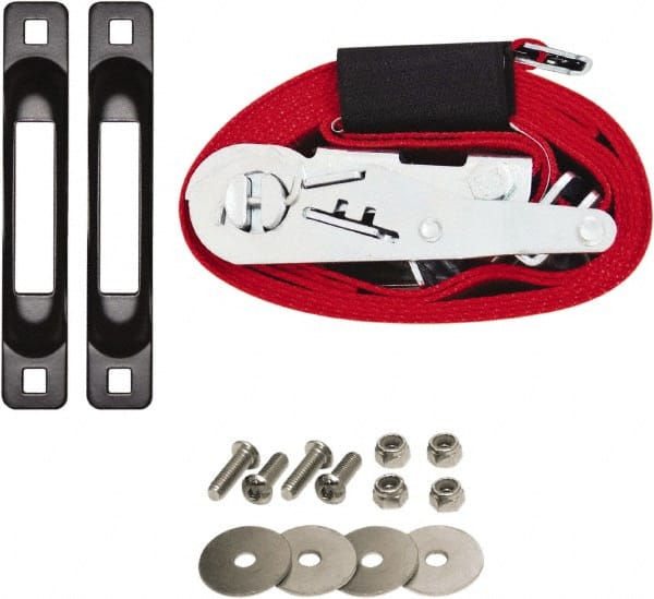 Snap-Loc - Tie Down Kit; Type: Tie Down Strap Kit ; Overall Length (Feet): 16.00 ; Head/Holder Diameter (Inch): 2 ; Color: Red ; Number of Hooks: 0 - Exact Tooling